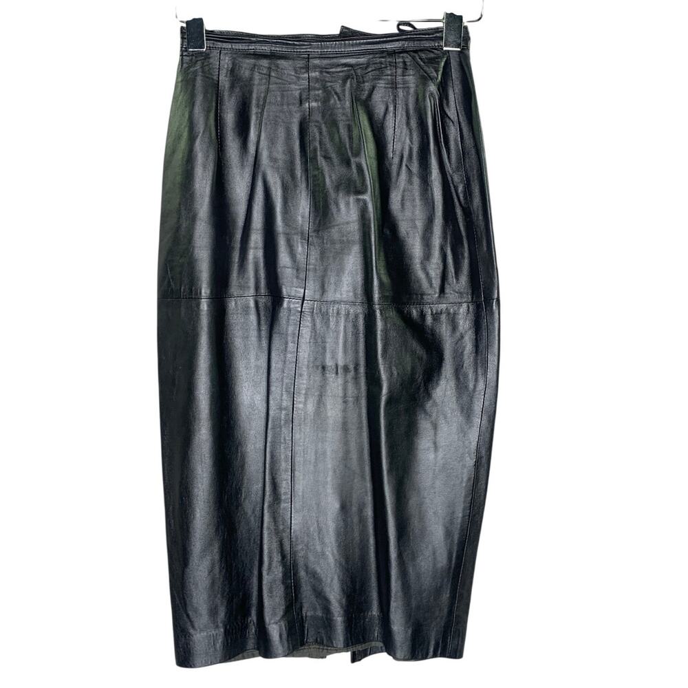 Vintage Begedor Pencil Straight Skirt 6 Italy Metallic Silver Gray 90s Y2K
